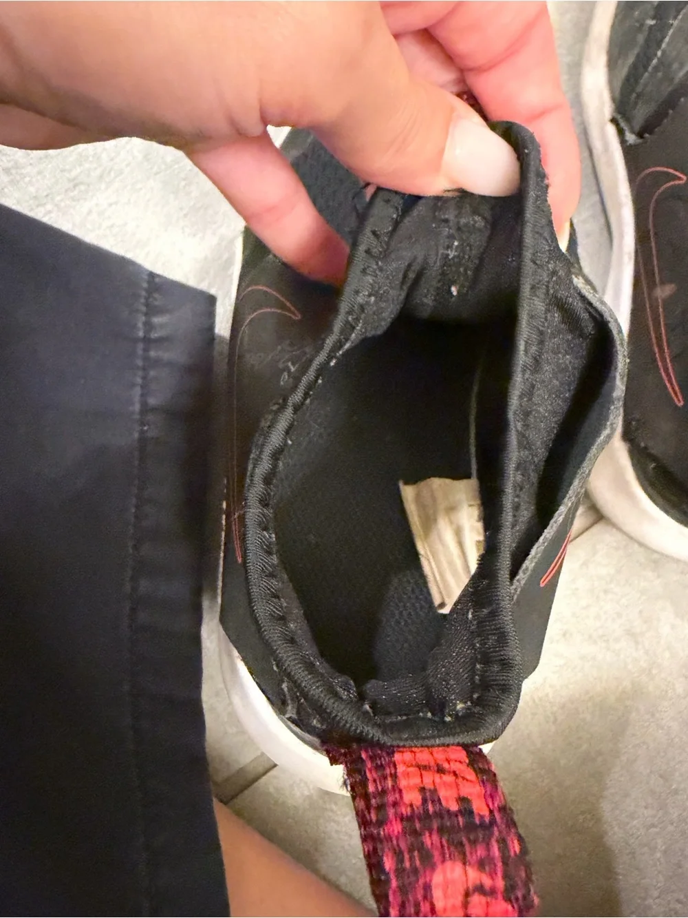 Nike Flex Runner black and crimson size 12.5c